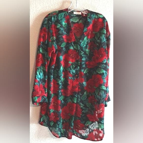 Victoria's Secret VINTAGE Gold Tag Matching Holiday Bow Negligé L + SleepShirt M - Picture 2 of 13